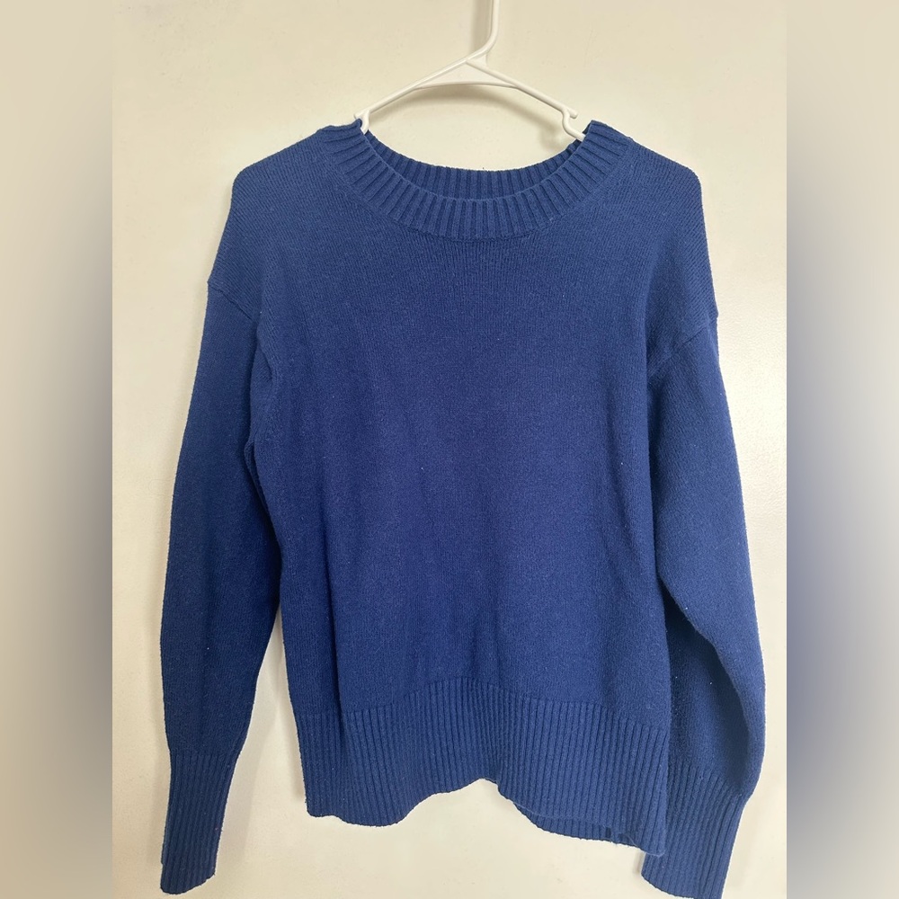 Banana Republic Women's Deep Blue Crew Neck Sweater